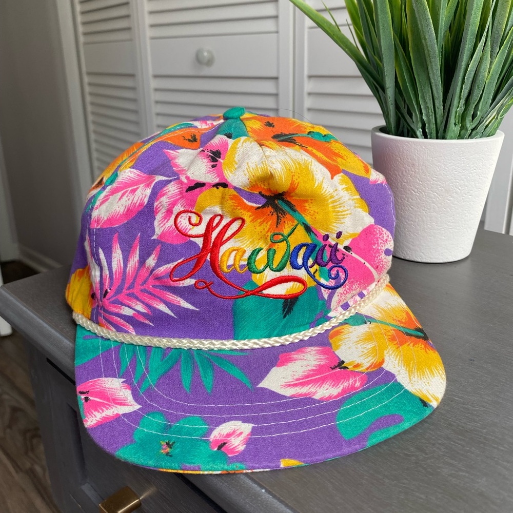 Vintage Tropical Print Hawaii Hat